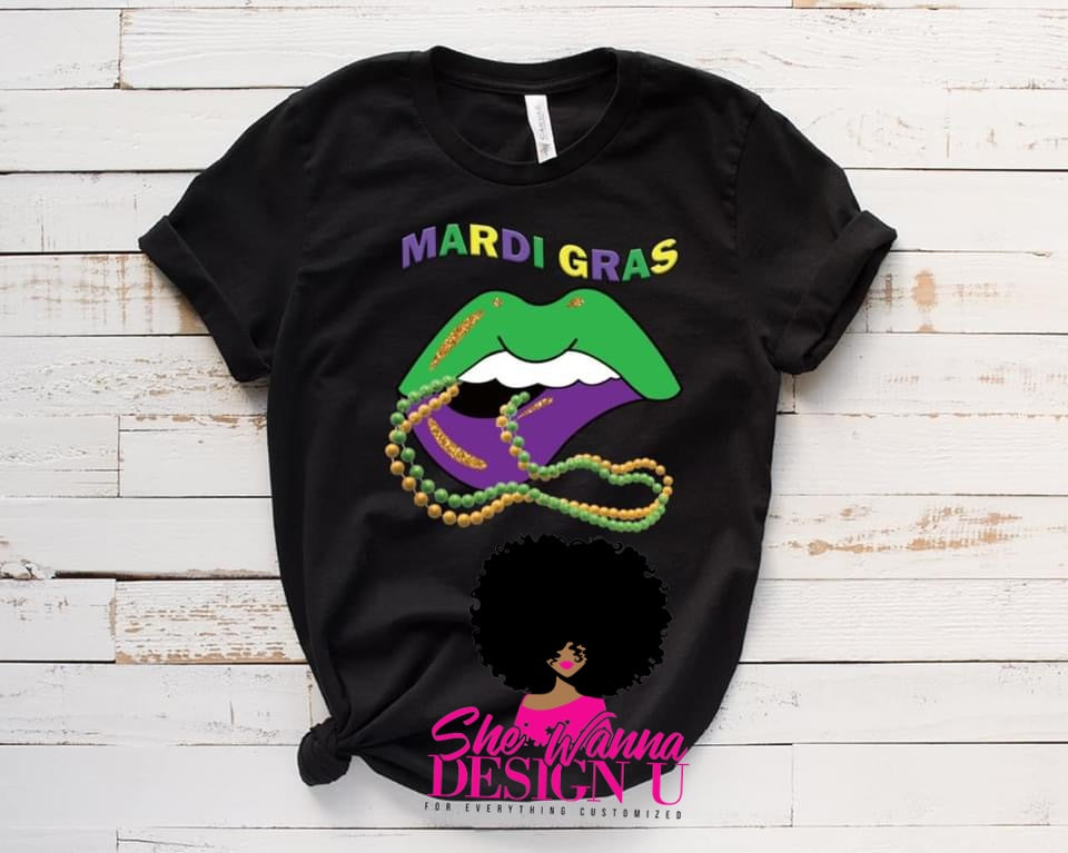 Mardi Gras Lips T-shirt